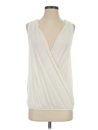 Pre-owned Three Dots Sleeveless Blouse In Ivory