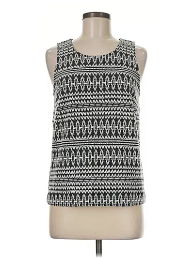Pre-owned Three Dots Sleeveless Top Black Boatneck Tops