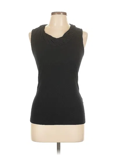 Pre-owned Three Dots Sleeveless Top Black Cowl Neck Tops