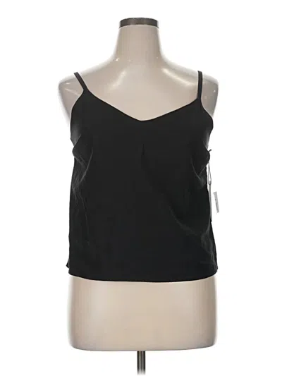 Pre-owned Three Dots Sleeveless Top Black Sweetheart Neckline Tops