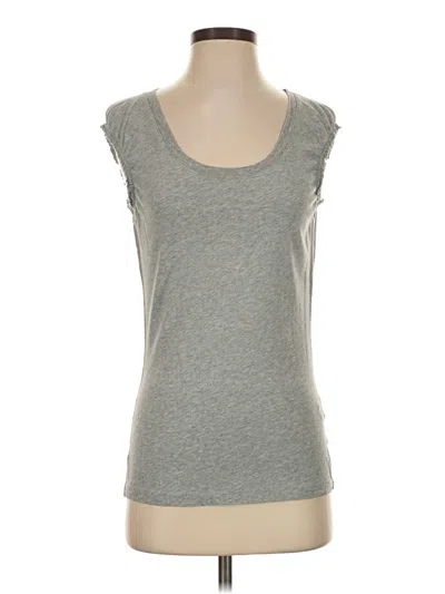 Pre-owned Three Dots Sleeveless Top Gray Scoop Neck Tops