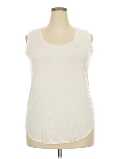 Pre-owned Three Dots Sleeveless T-shirt In Ivory