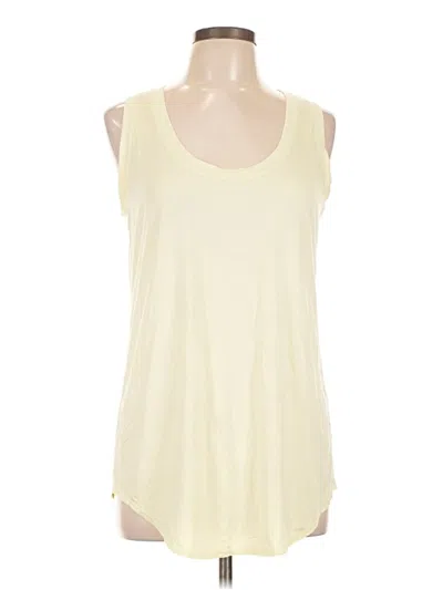 Pre-owned Three Dots Sleeveless T-shirt In Ivory