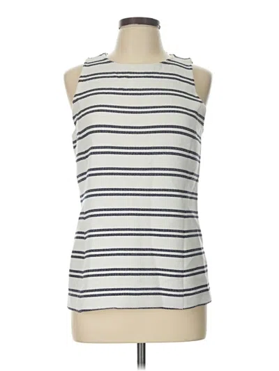 Pre-owned Three Dots Sleeveless T-shirt In Ivory