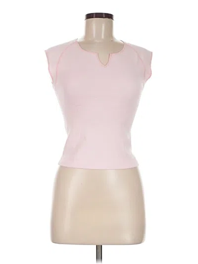 Pre-owned Three Dots Sleeveless T-shirt In Pink