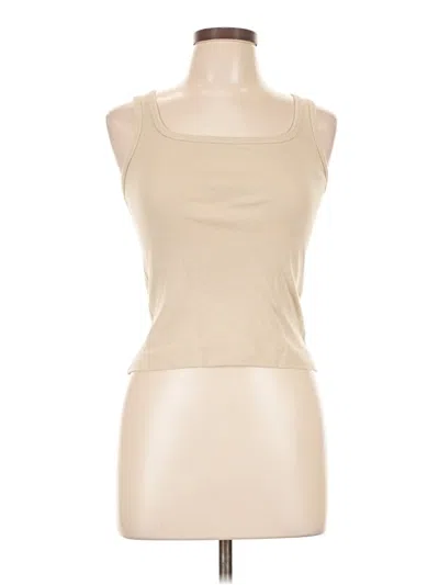 Pre-owned Three Dots Sleeveless T-shirt In Tan