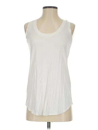 Pre-owned Three Dots Sleeveless T-shirt In White