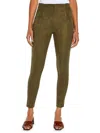 Three Dots Sofia Womens Faux Suede Mid-rise Skinny Pants In Multi