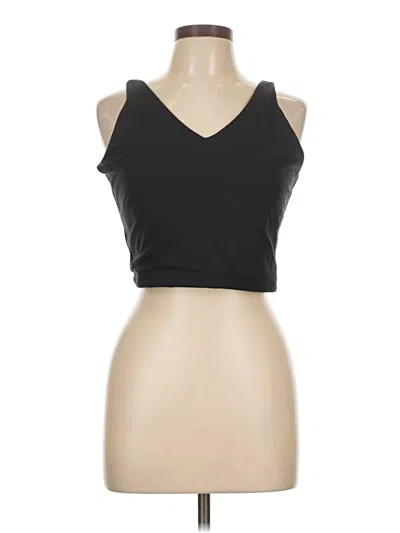 Pre-owned Three Dots Tank Top Black Halter Neckline Tops