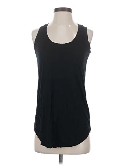 Pre-owned Three Dots Tank Top Black Halter Neckline Tops