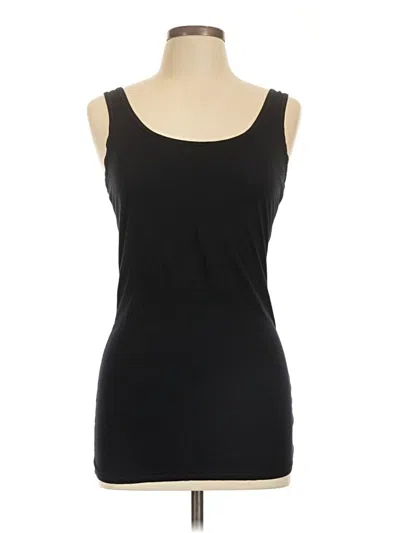Pre-owned Three Dots Tank Top Black Strapless Neckline Tops
