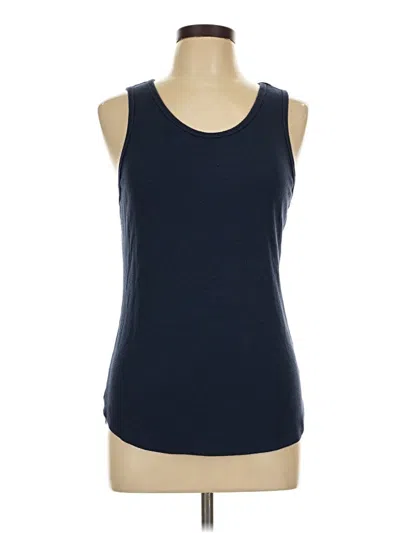 Pre-owned Three Dots Tank Top Blue Scoop Neck Tops