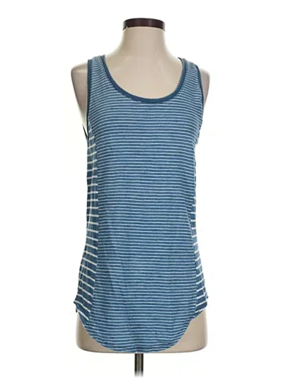 Pre-owned Three Dots Tank Top Blue Square Neckline Tops