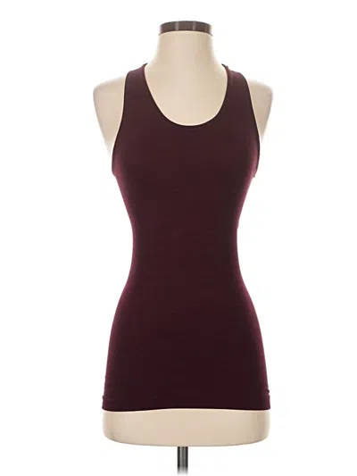 Pre-owned Three Dots Tank Top Burgundy Halter Neckline Tops