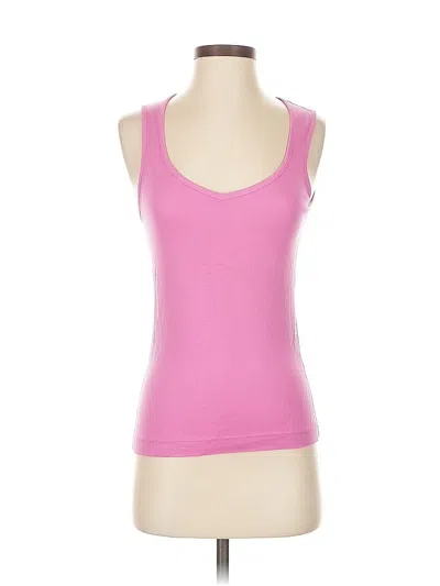 Pre-owned Three Dots Tank Top Pink Sweetheart Neckline Tops