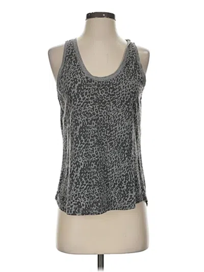 Pre-owned Three Dots Tank Top Silver Halter Neckline Tops