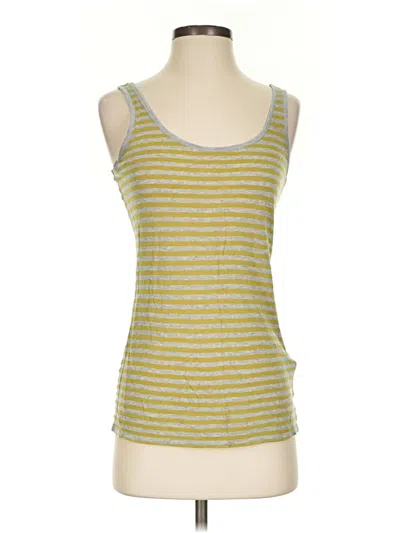 Pre-owned Three Dots Tank Top Yellow Square Neckline Tops