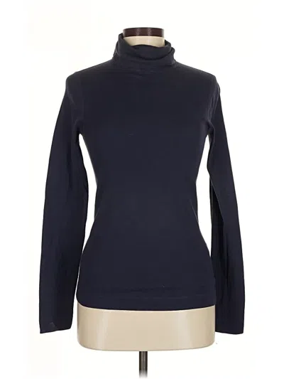 Pre-owned Three Dots Turtleneck Sweater In Blue