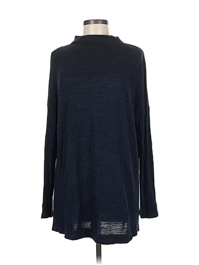 Pre-owned Three Dots Turtleneck Sweater In Blue