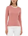 Three Dots Veronica Layered Long Sleeve Tee In Pink