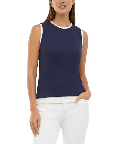 Three Dots Veronica Tank In Blue