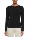 Three Dots Long Sleeve Top In Black