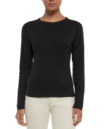 THREE DOTS WOMEN'S LONG-SLEEVE CREWNECK T-SHIRT