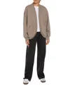 Three Dots Women's Sean Cocoon Open-front Cardigan In Cinder