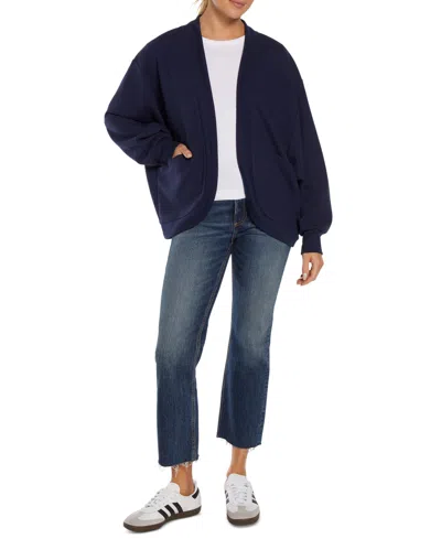 Three Dots Women's Sean Cocoon Open-front Cardigan In Peacoat
