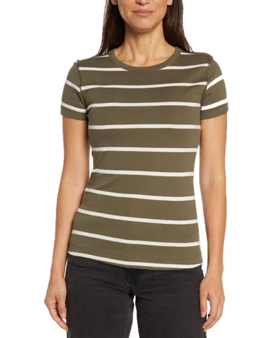 Three Dots Women's Short Sleeve Crewneck T-shirt