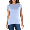 Three Dots Womens Cap Sleeve Crewneck Pullover Top
