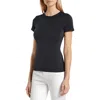 Three Dots Womens Crewneck Short Sleeve T-shirt In Black