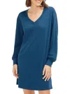 Three Dots V Neck T Shirt Dress In Multi