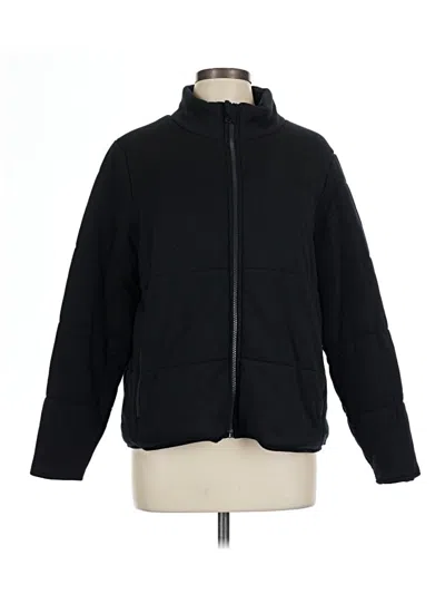 Pre-owned Three Dots Zip Up Hoodie In Black