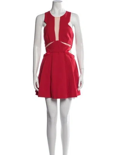 Pre-owned Three Floor Asymmetrical Mini Dress W/ Tags In Red