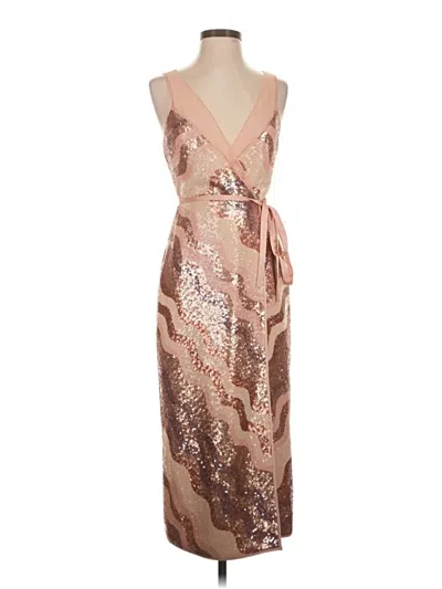 Pre-owned Three Floor Cocktail Dress In Tan