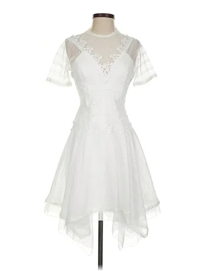 Pre-owned Three Floor Cocktail Dress In White