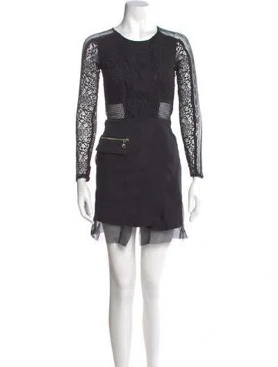 Pre-owned Three Floor Crew Neck Mini Dress In Gray