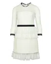 Three Floor Duchess Dress In White Polyester In White