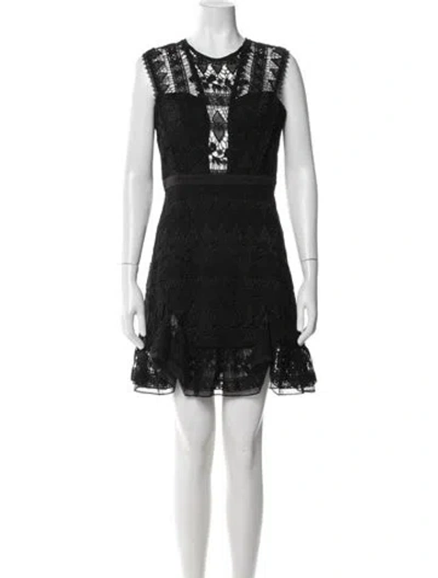 Pre-owned Three Floor Lace Pattern Mini Dress In Multi