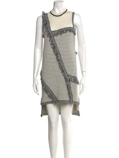 Pre-owned Three Floor Polka Dot Print Knee-length Dress In Neutral