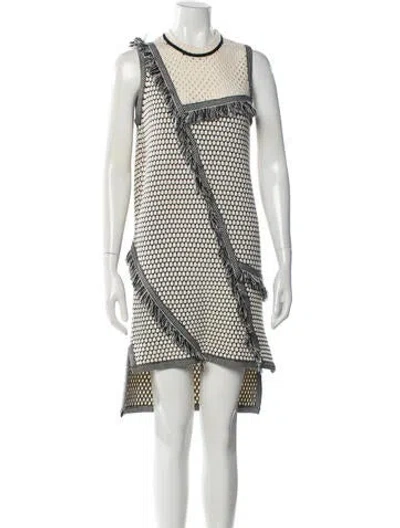 Pre-owned Three Floor Polka Dot Print Knee-length Dress In Neutral