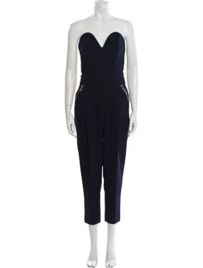 Pre-owned Three Floor Strapless Jumpsuit In Blue