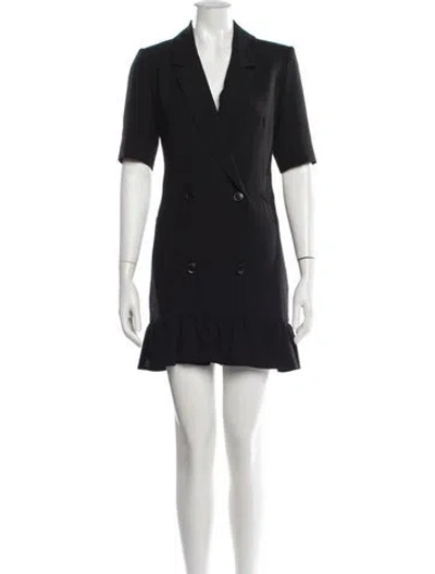 Pre-owned Three Floor V-neck Mini Dress In Black