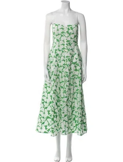 Pre-owned Three Graces London Floral Print Long Dress In Multi