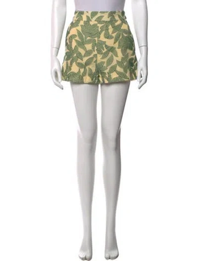 Pre-owned Three Graces London Floral Print Mini Shorts In Orange