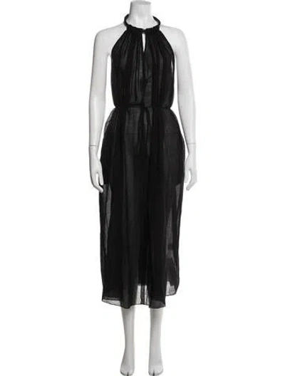 Pre-owned Three Graces London Halterneck Long Dress W/ Tags In Black