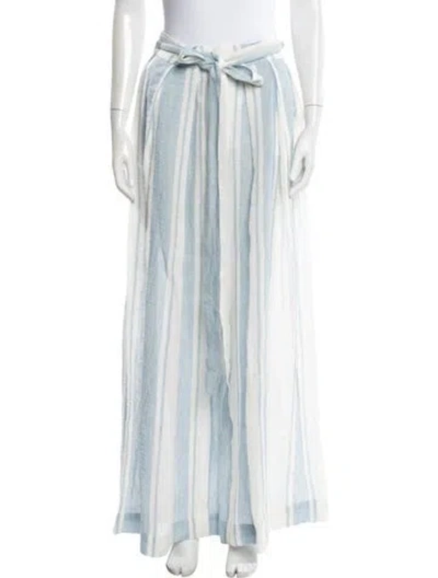 Pre-owned Three Graces London Linen Wide Leg Pants In Multi