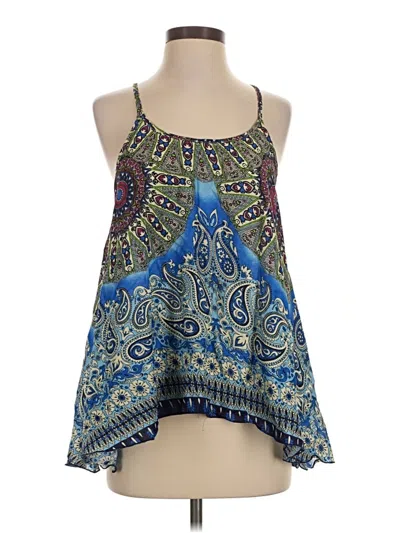 Pre-owned Three Graces London Sleeveless Blouse In Blue