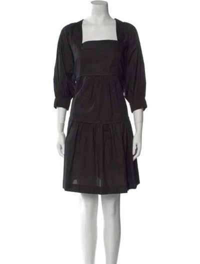 Pre-owned Three Graces London Square Neckline Mini Dress In Black